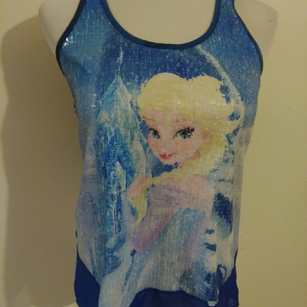 Frozen Elsa Sequined Tank Top Women's